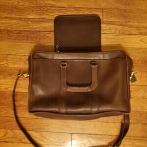 VTG Coach Leather Briefcase Brown -5296